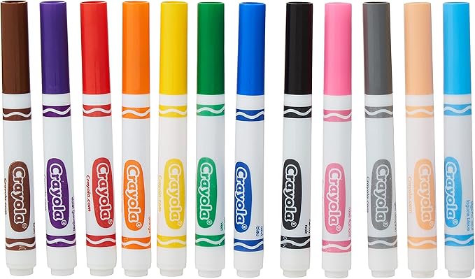 كرايولا أقلام تحديد بخطوط عريضة 12 قطعة رسم و تلوين Crayola