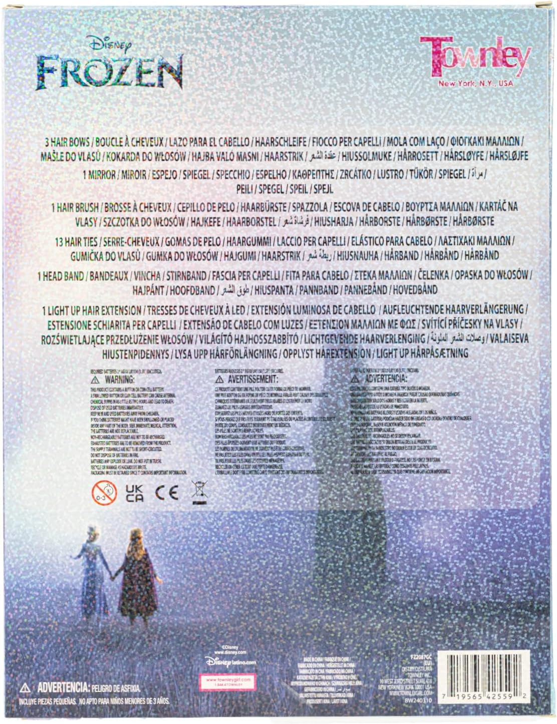 تاونلي جيرل مجموعة شعر فروزن الخرز والاكسسوارات Townley Girl