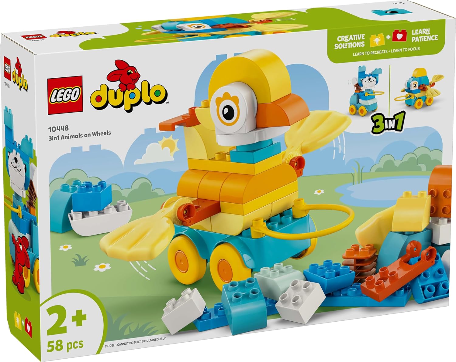 ليجو 10448 دبلو الحيوانات على عجلات 3 في 1 مكعبات التركيب LEGO