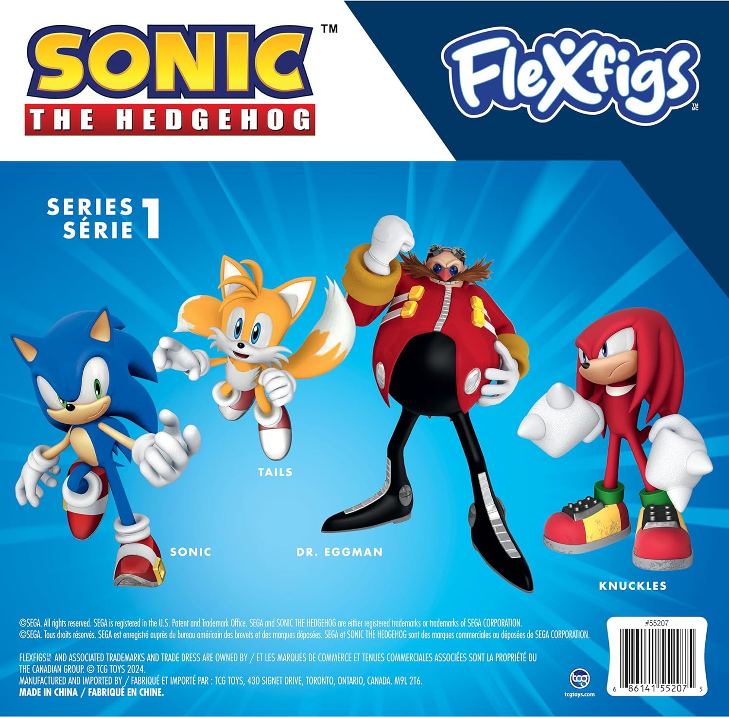 فليكس فيجز مجسم سونيك 4 قطع اشكال متنوعة مجسمات الشخصيات Flexfigs