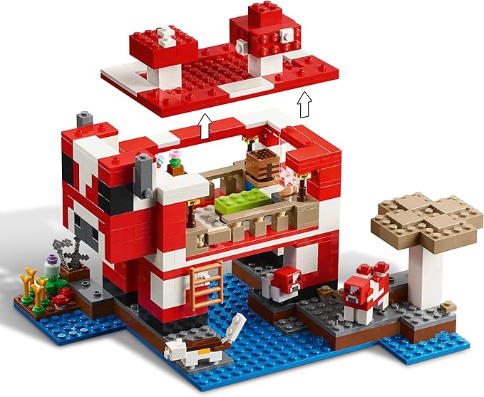 ليجو 21270 ماين كرافت ألعاب بيت الفطر مكعبات التركيب LEGO