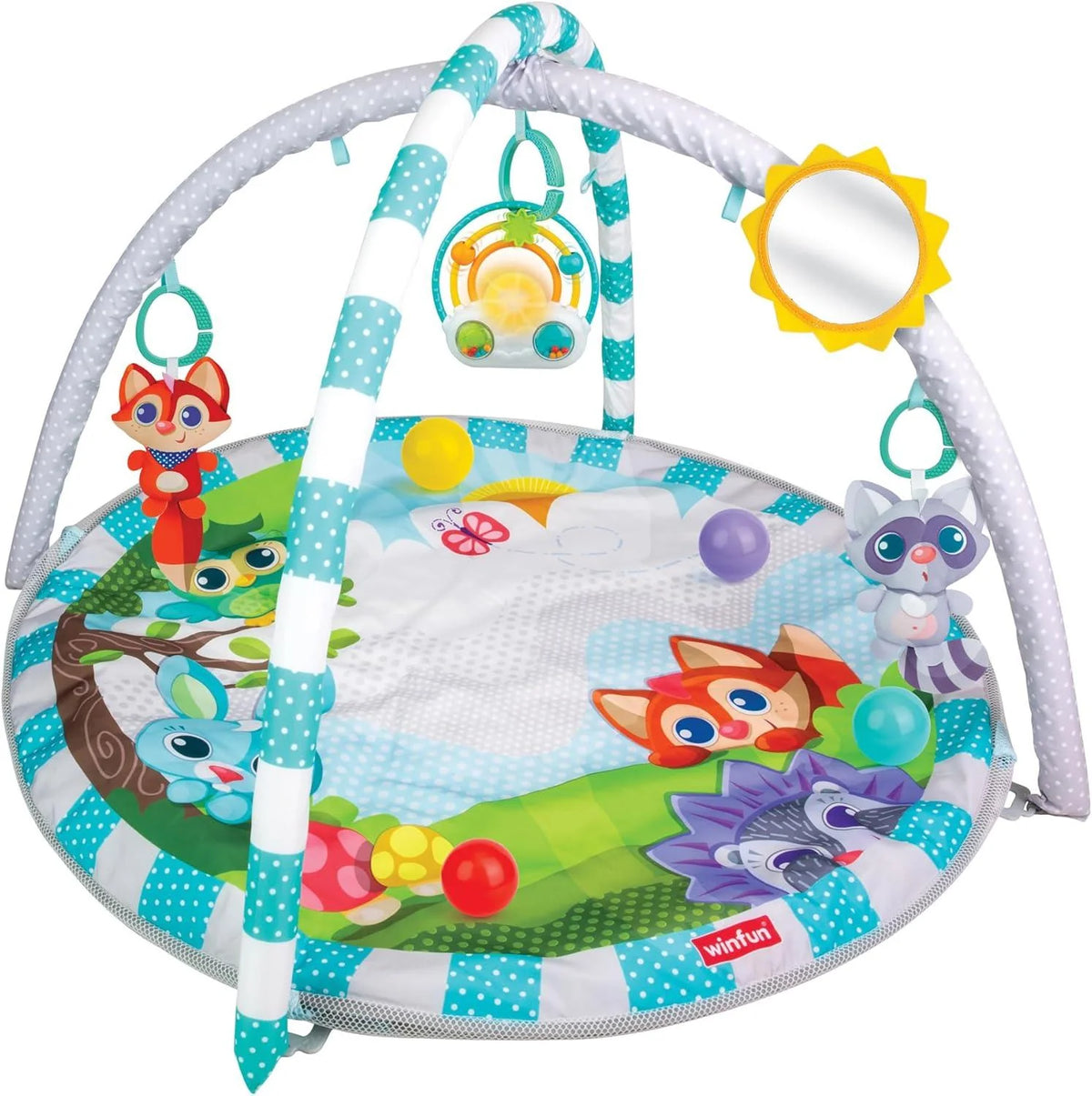 وين فن حصيرة الألعاب الرياضية وحفرة الكرات بساط للمواليد WinFun