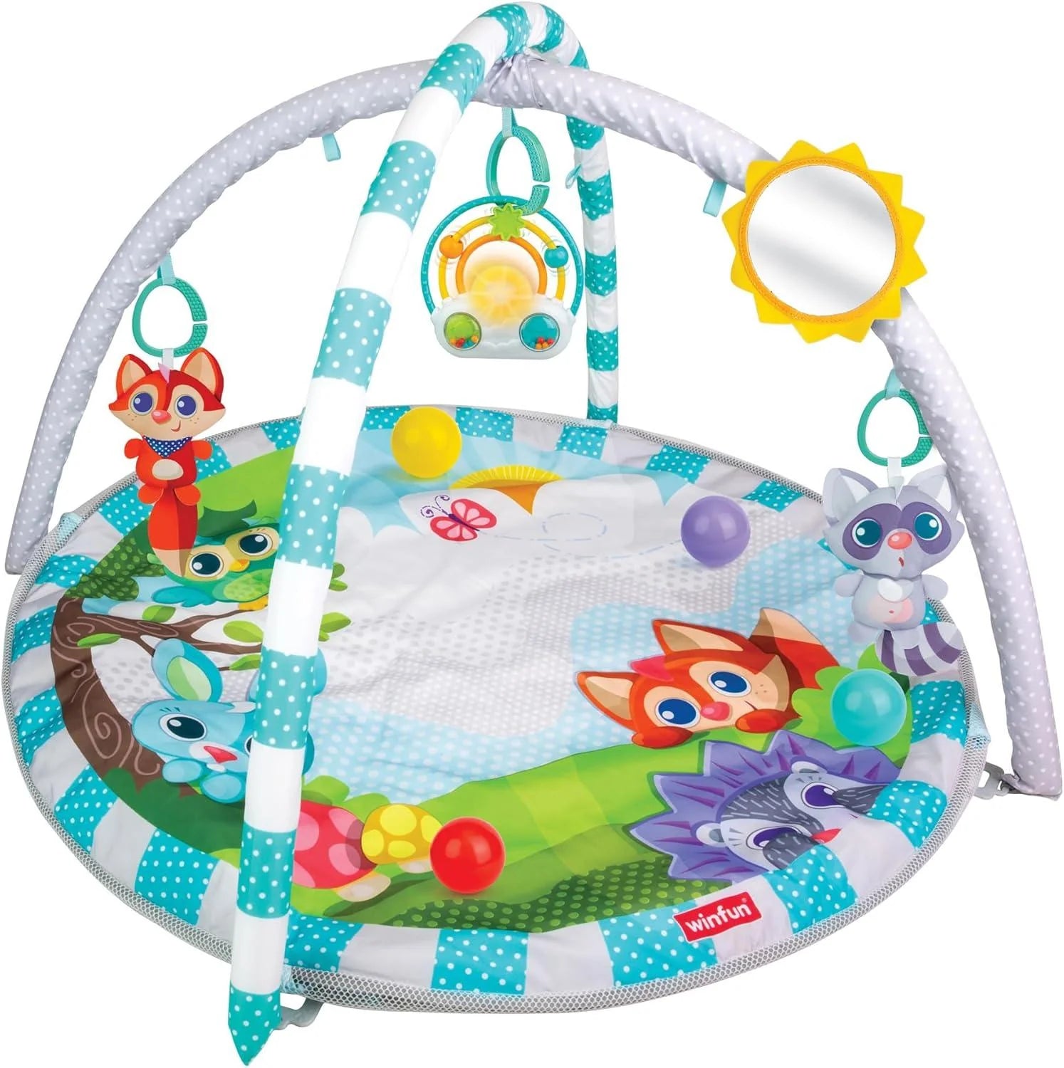 وين فن حصيرة الألعاب الرياضية وحفرة الكرات بساط للمواليد WinFun