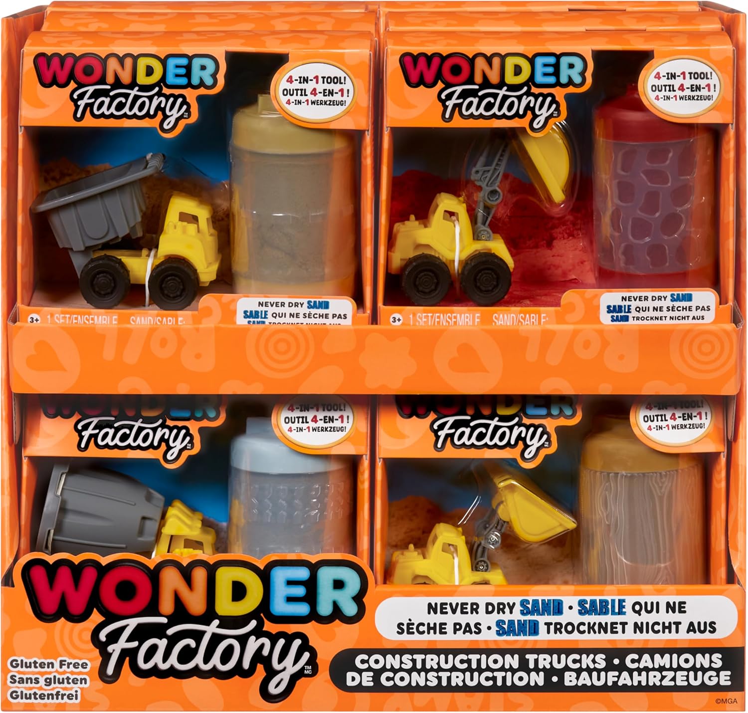 وندر فاكتوري شاحنات بناء رمل لا تجف متنوع تشكيل الرمل Wonder Factory