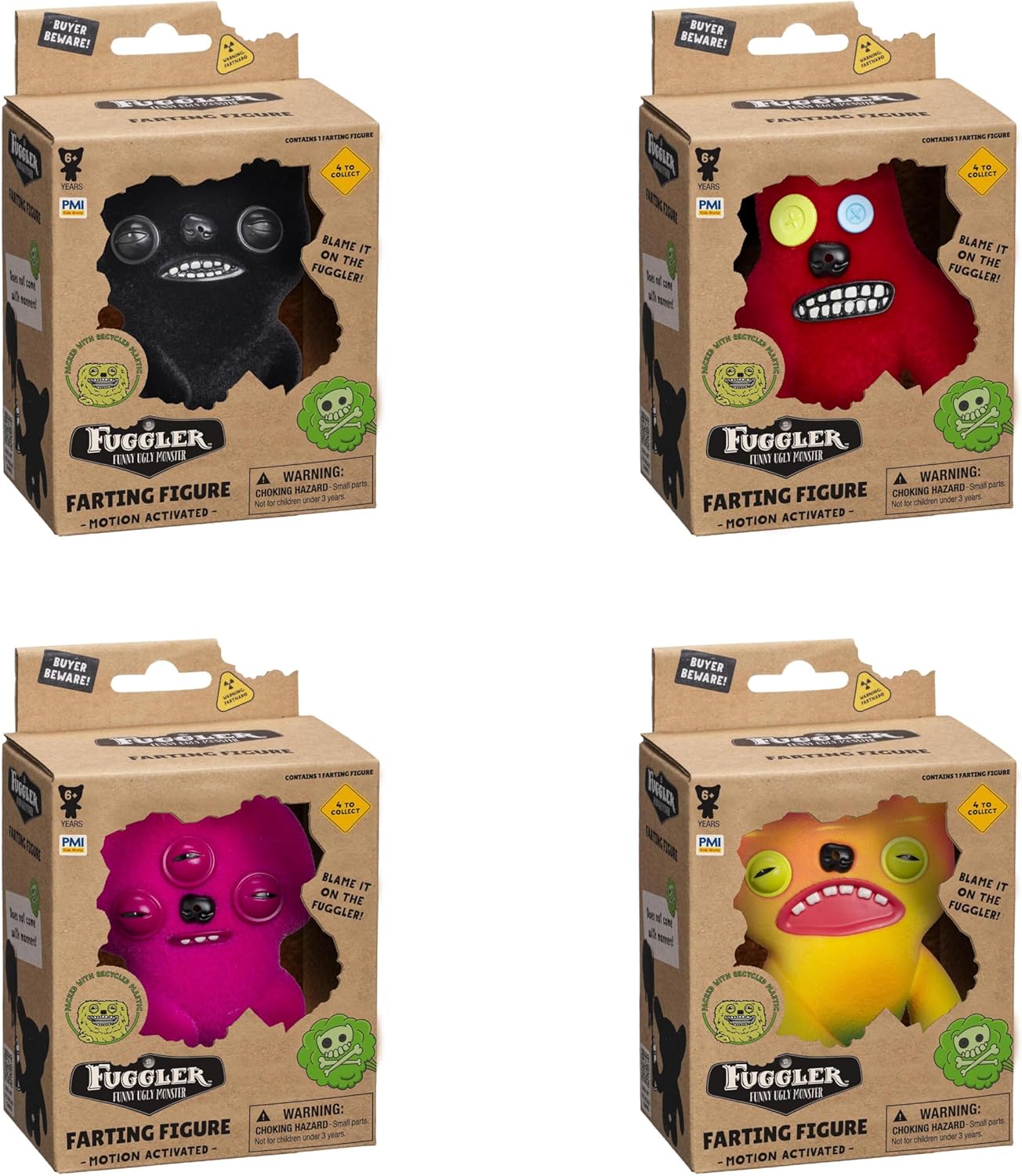 فوجلر دمى وحش تيدي الغريبة متنوع الالعاب القطنية Zuru