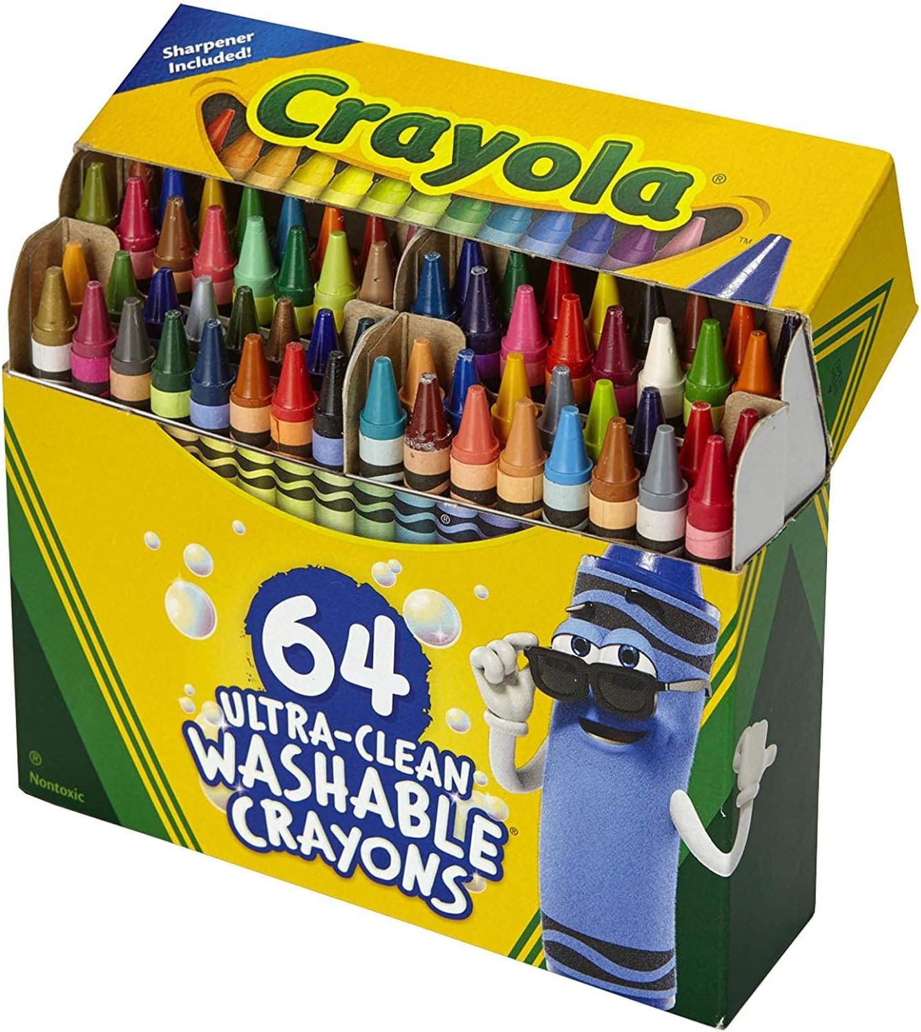 كرايولا اقلام تلوين الترا كلين قابلة للغسل 64 قطعة رسم و تلوين Crayola