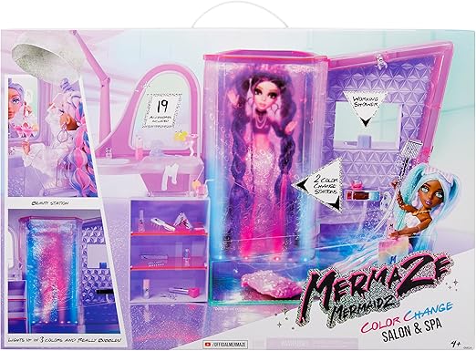 ميرميز صالون التجميل مع أضواء بيوت الدمى Mermaze Mermaidz