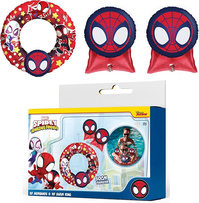 مارفل سبايدي سوار ذراع وحلقة سباحة ثلاثية الأبعاد عوامات ومراتب Eolo