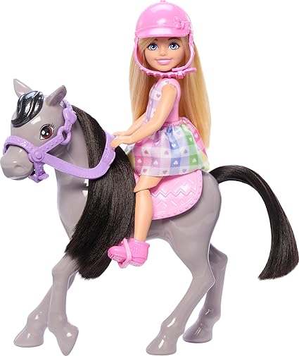 باربي دمية وحصان تشيلسي دمية مع اكسسوارات Barbie