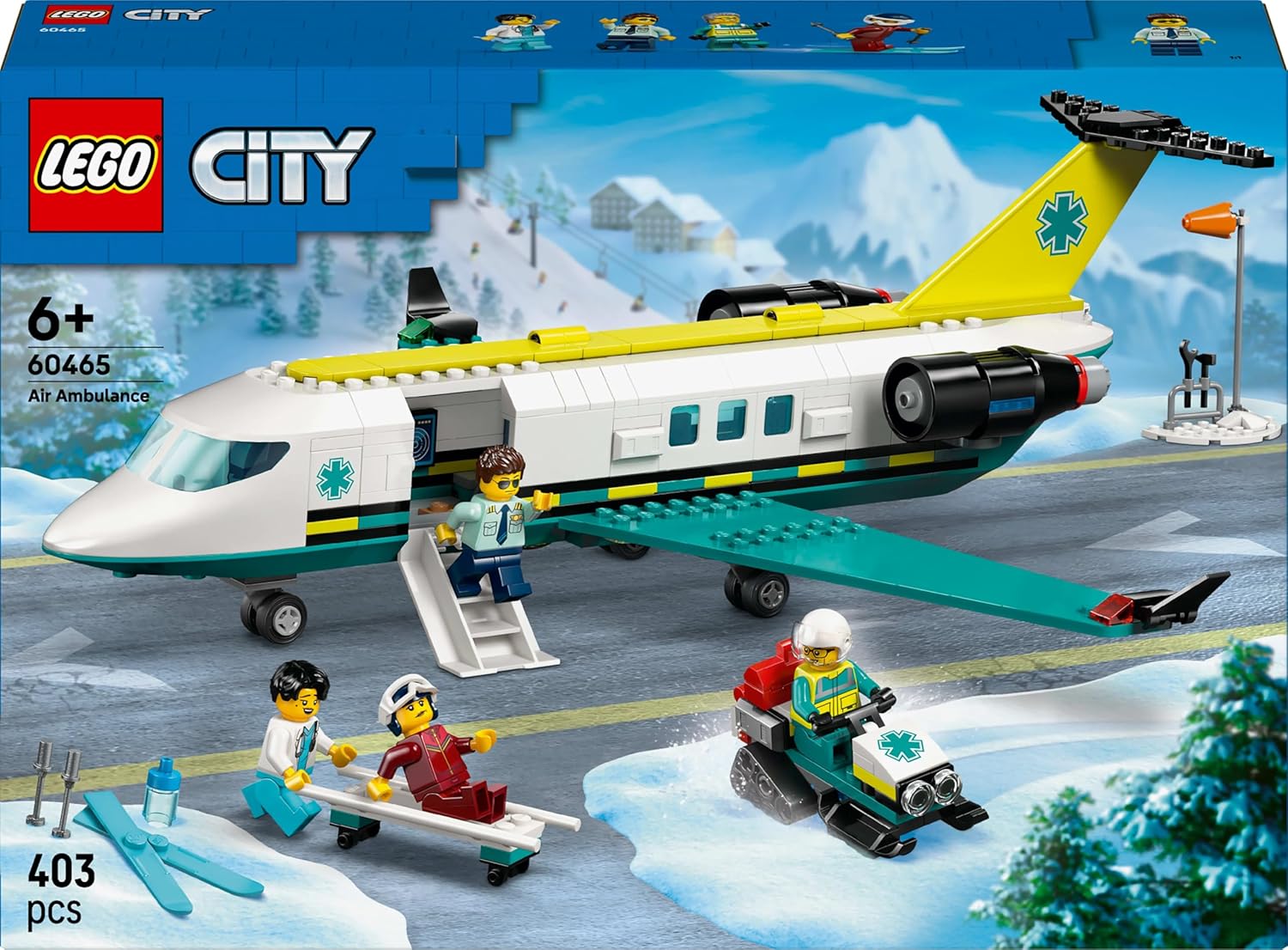ليجو 60465 سيتي طائرة الإسعاف الجوي مكعبات التركيب LEGO