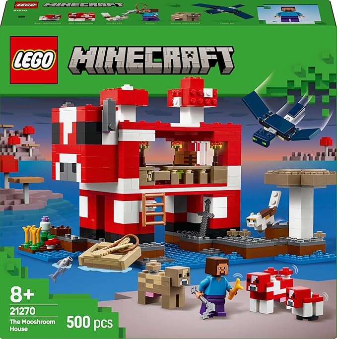 ليجو 21270 ماين كرافت ألعاب بيت الفطر مكعبات التركيب LEGO