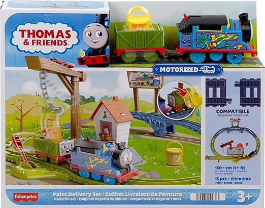 توماس قطار توصيل الطلاء مركبات مع مسار Thomas and Friends