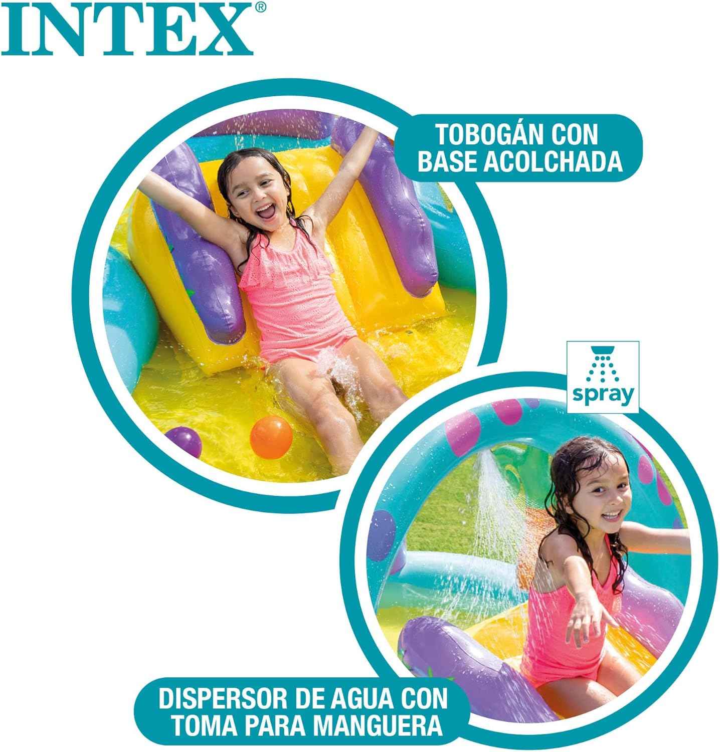 انتكس مركز ألعاب على شكل جزيرة ديناصورات مع رشاش ماء المسابح الخارجية Intex