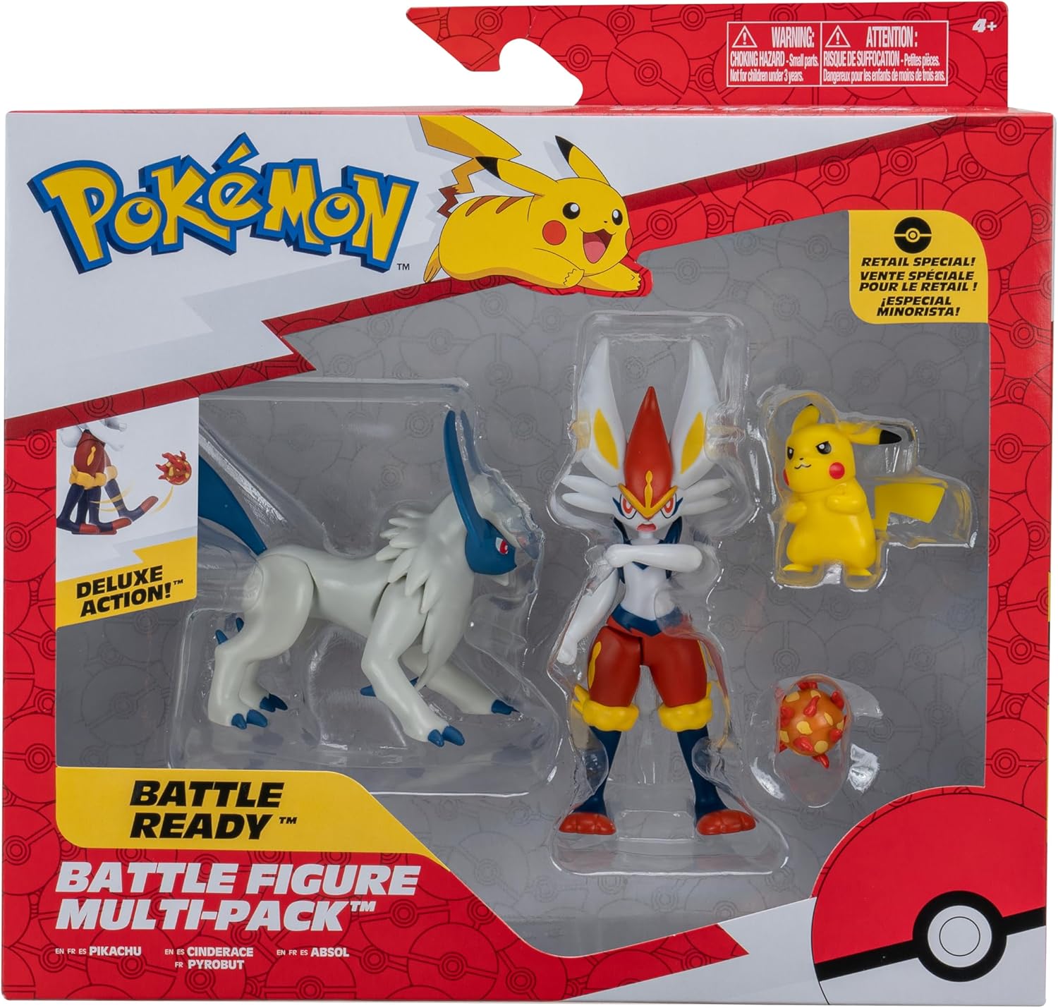 بوكيمون مجسمات المعركة 3 قطع شخصيات كرتونية Pokemon