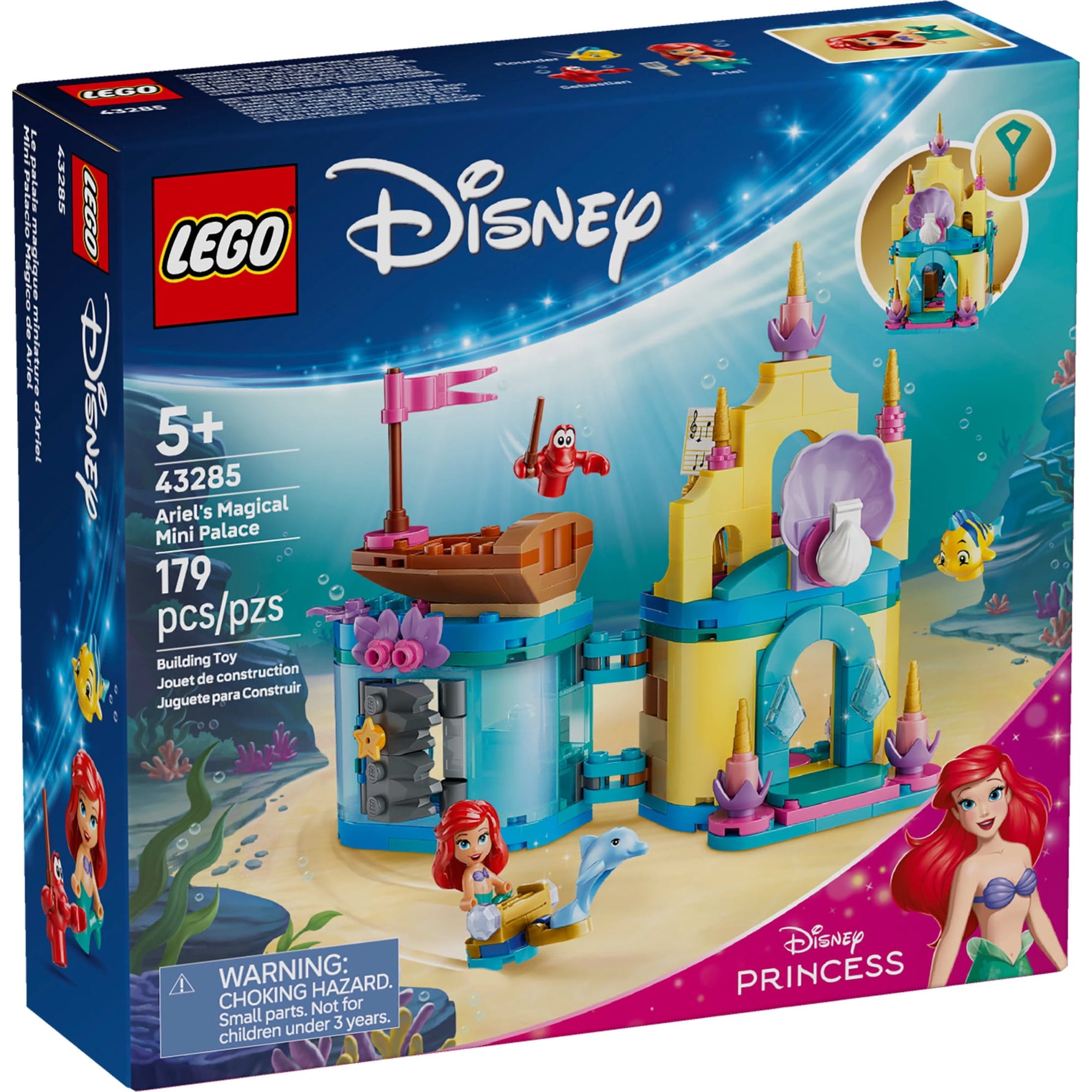 ليجو 43285 ديزني قصر اريل السحري مكعبات التركيب LEGO