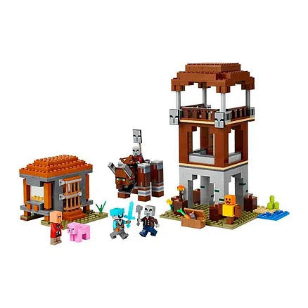 ليجو 21278 ماين كرافت الموقع الأمامي للناهب والوحش القروي مكعبات التركيب LEGO