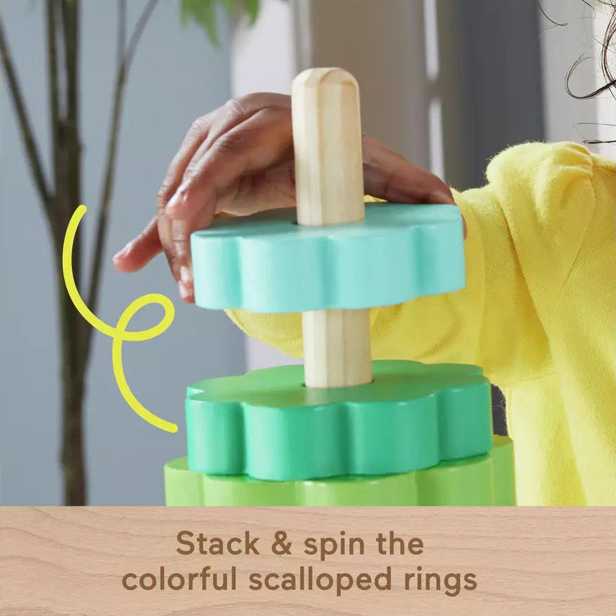 فيشر برايس لعبة تكديس الحلقات الخشبية مواليد تفاعلي Fisher-Price