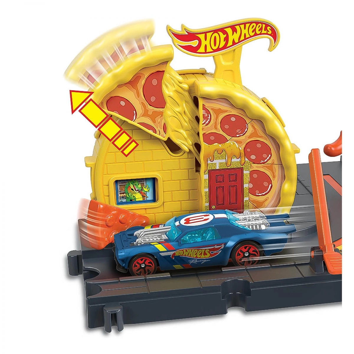 هوت ويلز مسار استلام بيتزا سيتي سبيدي مركبات مع مسار HotWheels