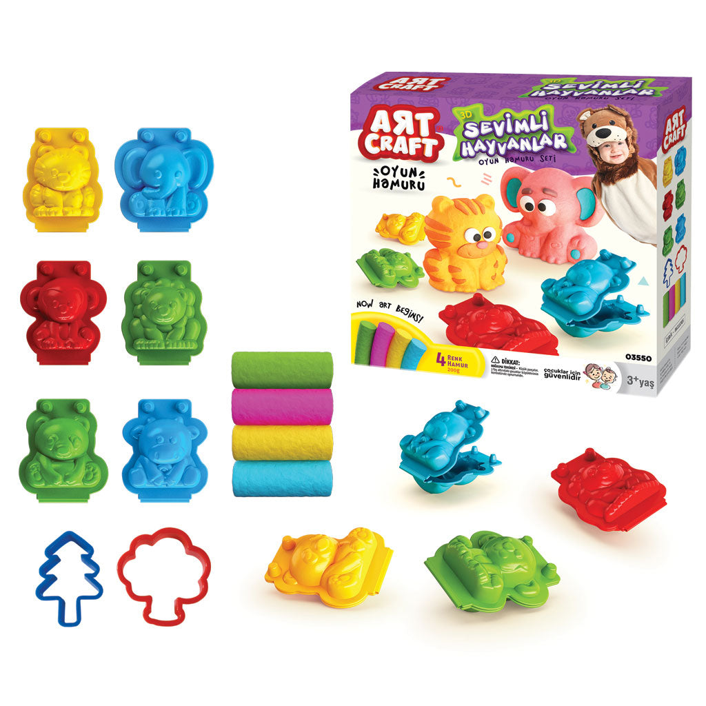 أرت كرافت صلصال تشكيل حيوانات ثلاثية الأبعاد الصلصال والمعجون Art Craft