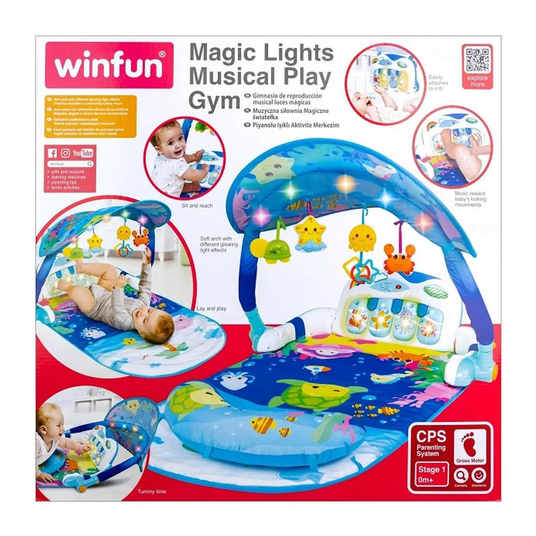 وين فن حصيرة الألعاب الموسيقية ماجيك لايتس بساط للمواليد WinFun