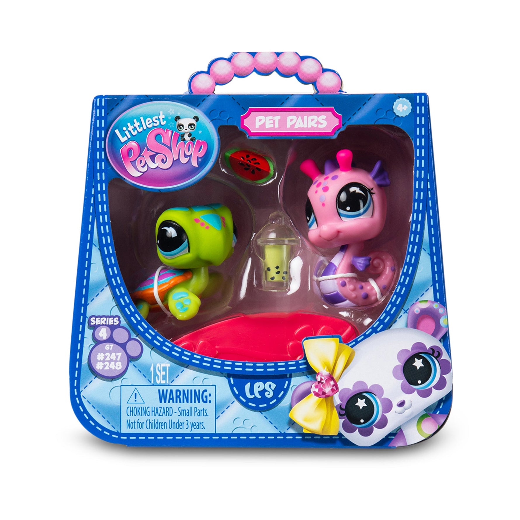 ليتلست بت شوب مجسم فرس البحر والسلحفاة مجسمات الحيوانات Littlest Pet Shop