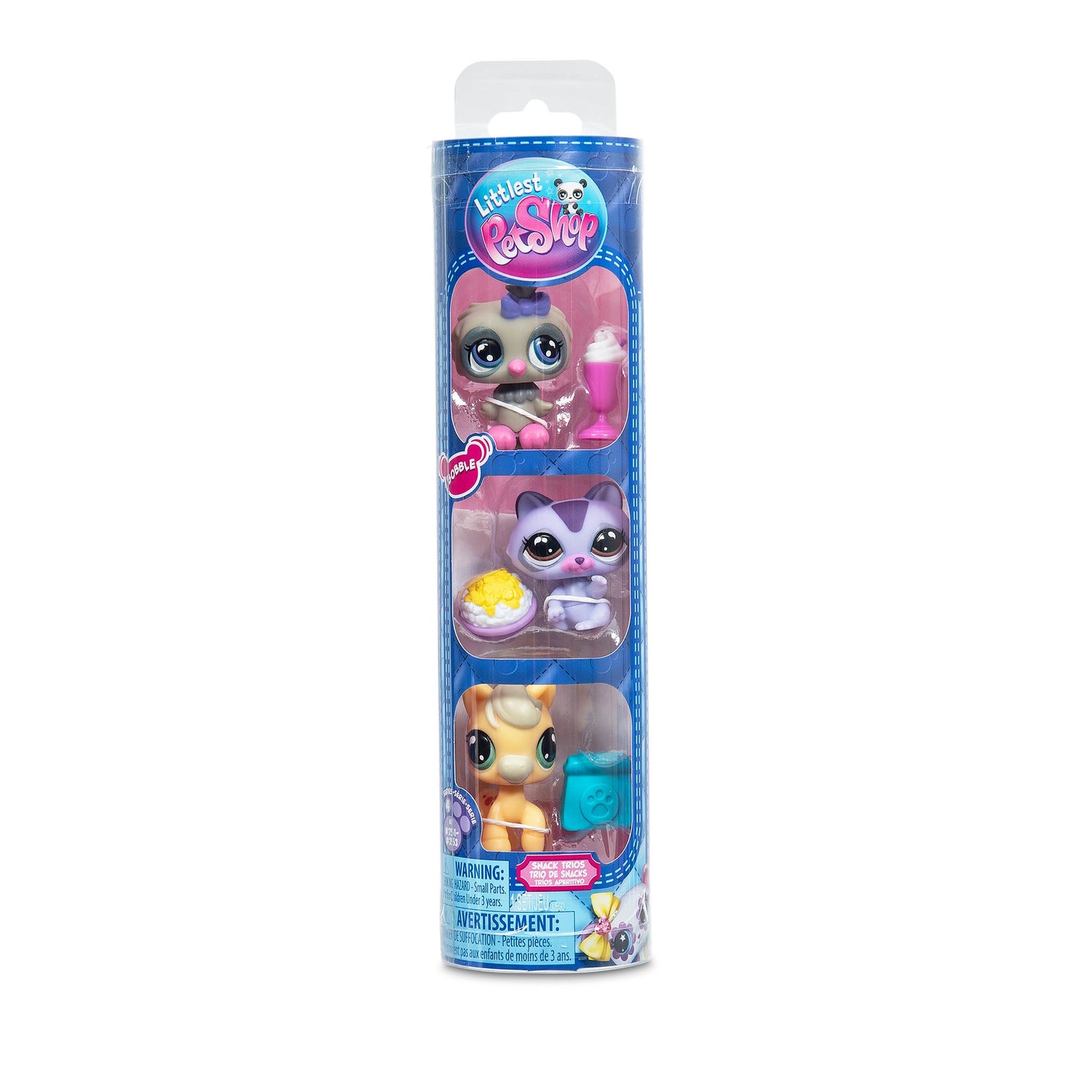 ليتلست بيت شوب مجموعة وجبات خفيفة الثلاثية مجسمات الحيوانات Littlest Pet Shop