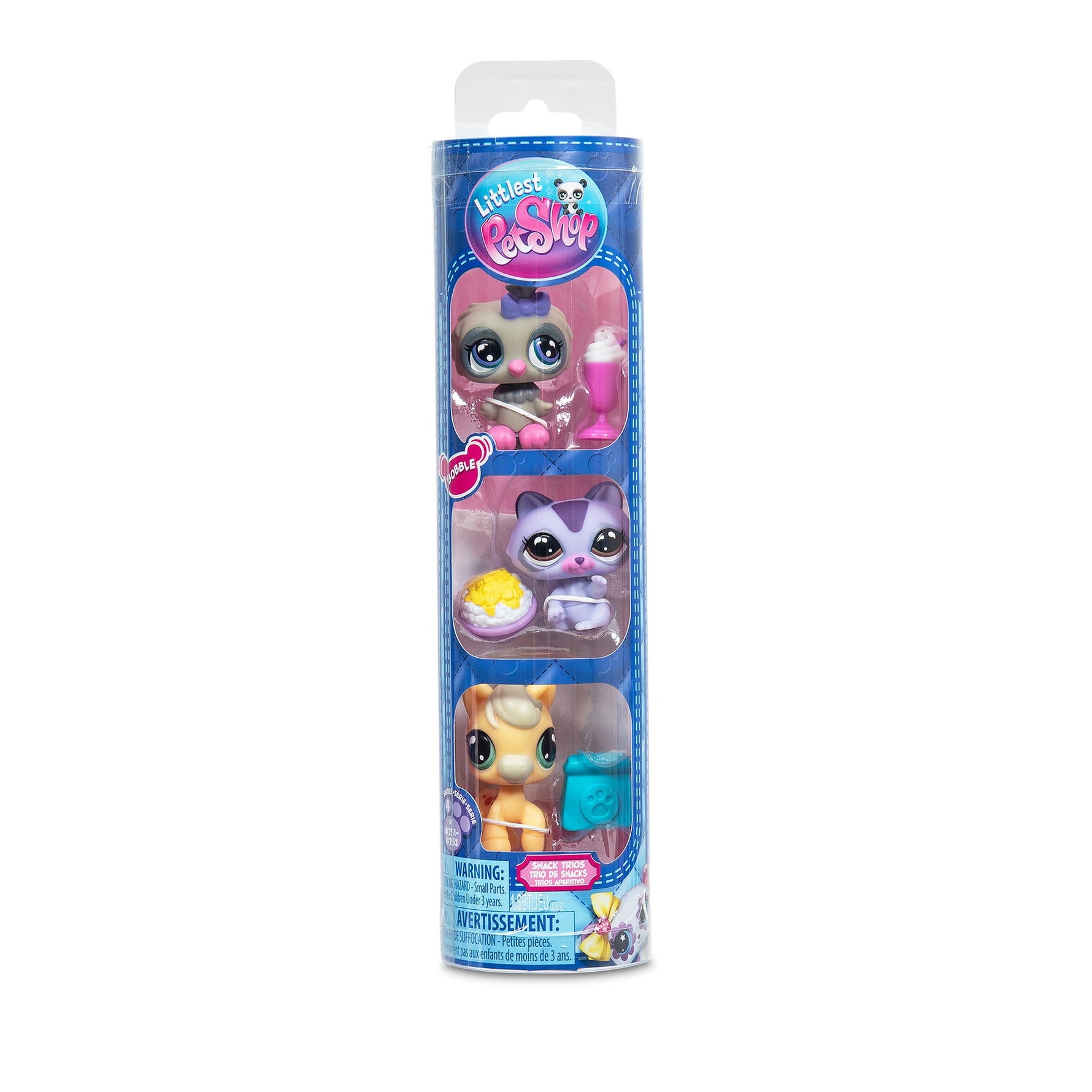 ليتلست بيت شوب مجموعة وجبات خفيفة الثلاثية مجسمات الحيوانات Littlest Pet Shop