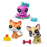 ليتلست بيت شوب مجموعة وليمة ممتعة الثلاثية مجسمات الحيوانات Littlest Pet Shop