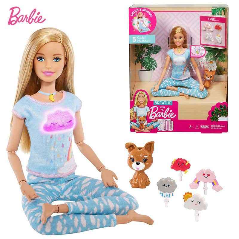 باربي دمية بريث ويذ مي للتأمل دمية مع اكسسوارات Barbie