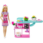 باربي دمية منسقة الزهور وعجينة ومزهرية دمية مع اكسسوارات Barbie