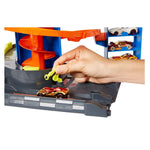 هوت ويلز العاب سيتي ميجا جراج مع مصعد حلزوني سيارات داي كاست HotWheels