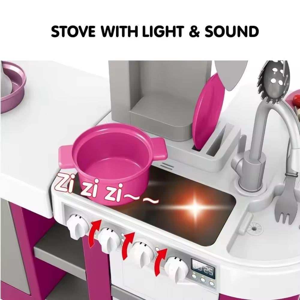 طقم مطبخ مع 53 قطعة ألعاب المطابخ LOCAL