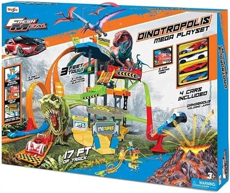 مايستو فريش ميتال ديناصور مركبات مع مسار Maisto