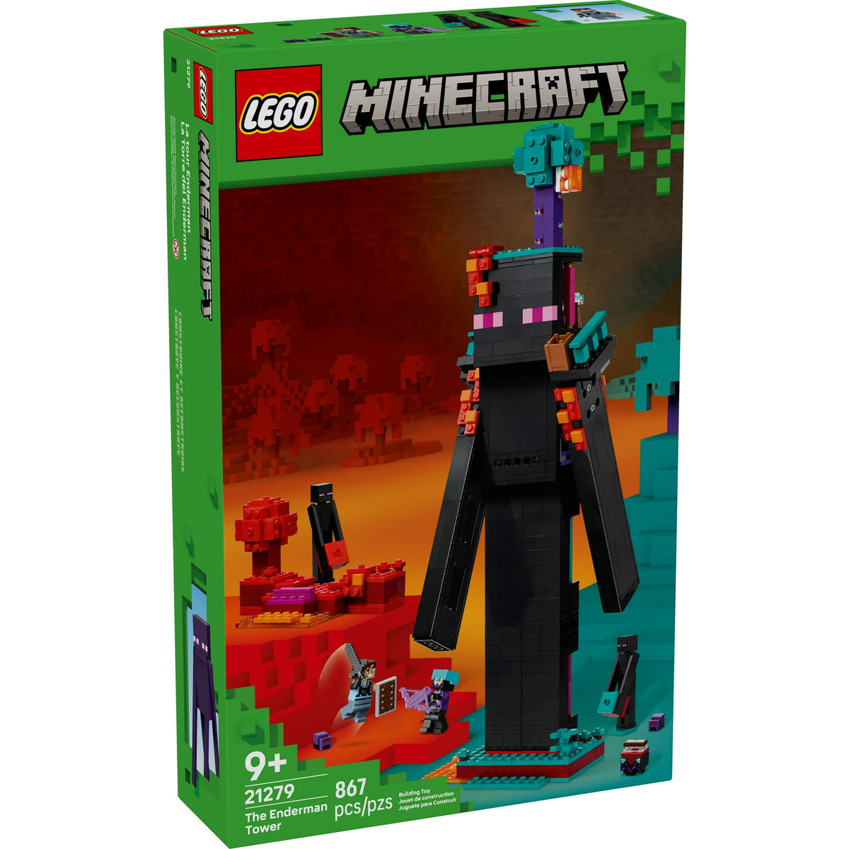 ليجو 21279 ماين كرافت لعبة بناء برج إندرمان مكعبات التركيب Minecraft
