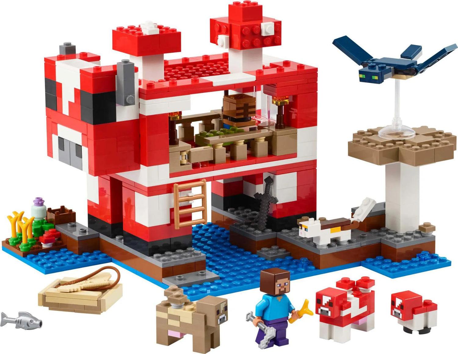 ليجو 21270 ماين كرافت جزيرة منزل الفطر مكعبات التركيب LEGO