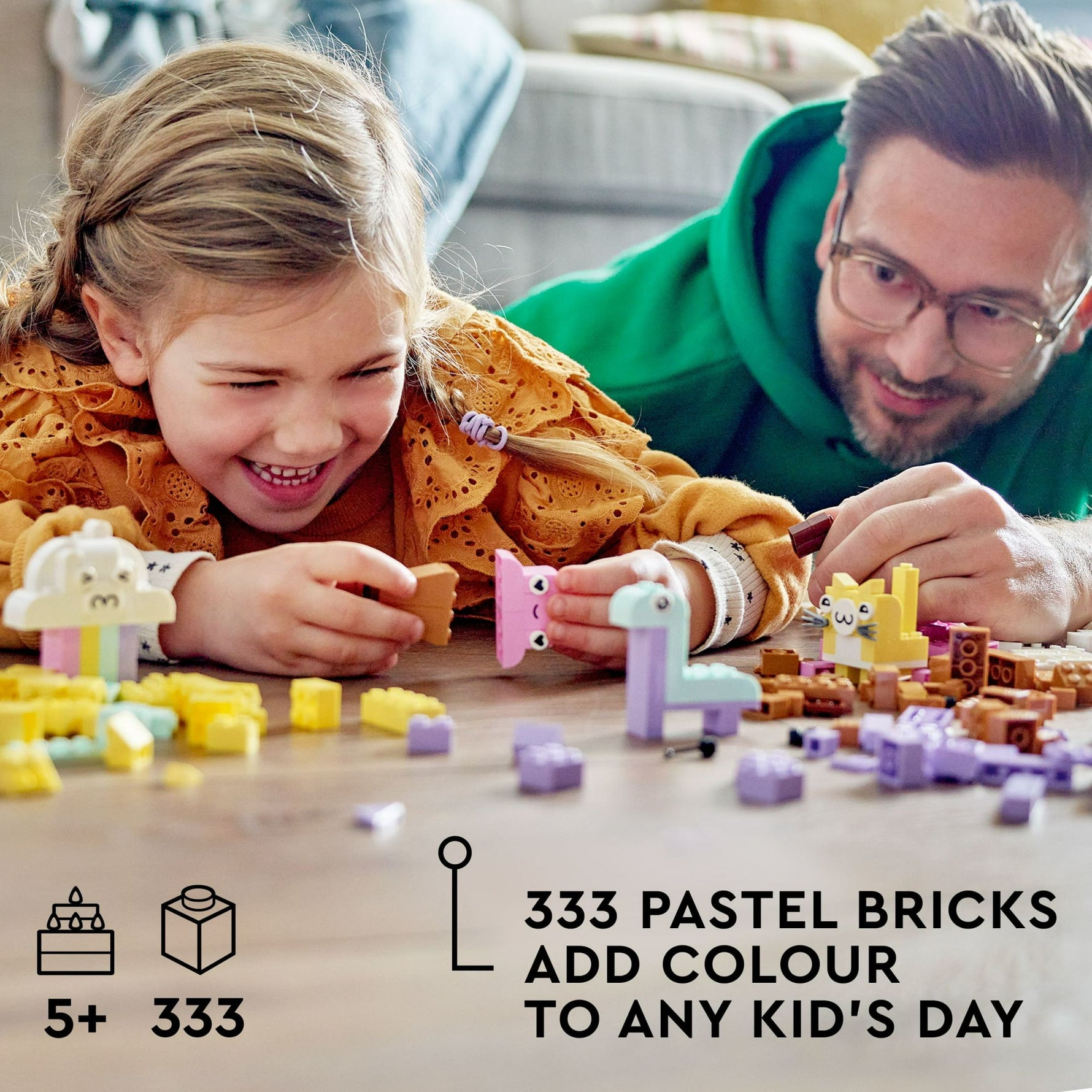 ليجو 11028 كلاسيك ألوان الباستيل مكعبات التركيب LEGO