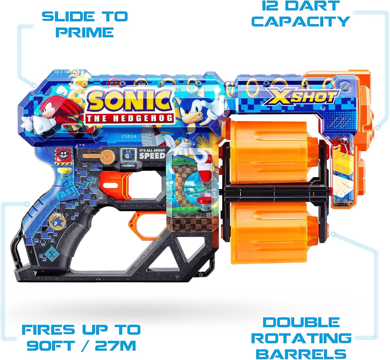 اكس شوت مسدس دريد من ميجا سونيك مسدسات مطاطية Zuru