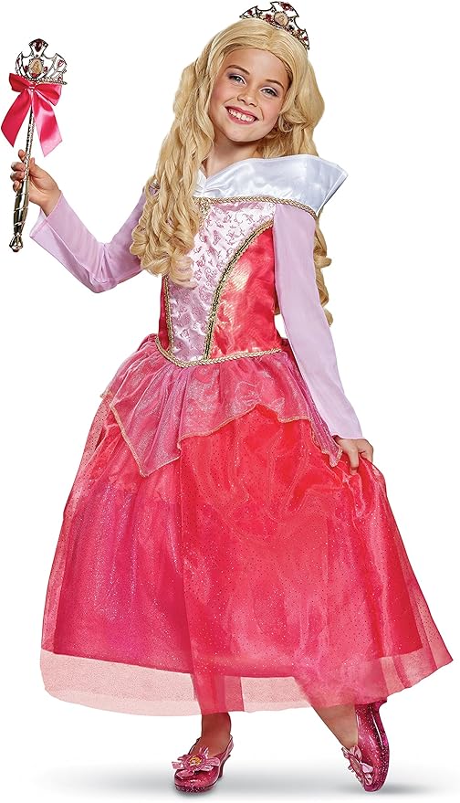 ديزني برينسس زي الاميرة اورورا 7-8 سنوات الملابس التنكرية Disney