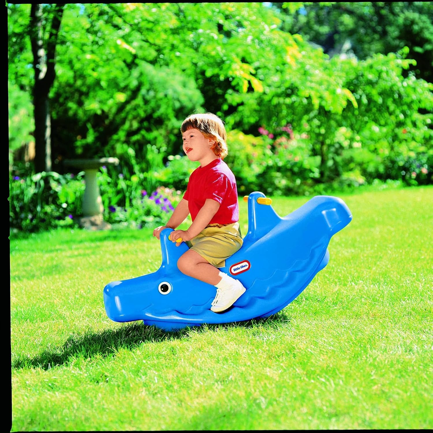 ليتل تايكس لعبة مرجيحة الحوت لون أزرق مركبات الدف Little Tikes