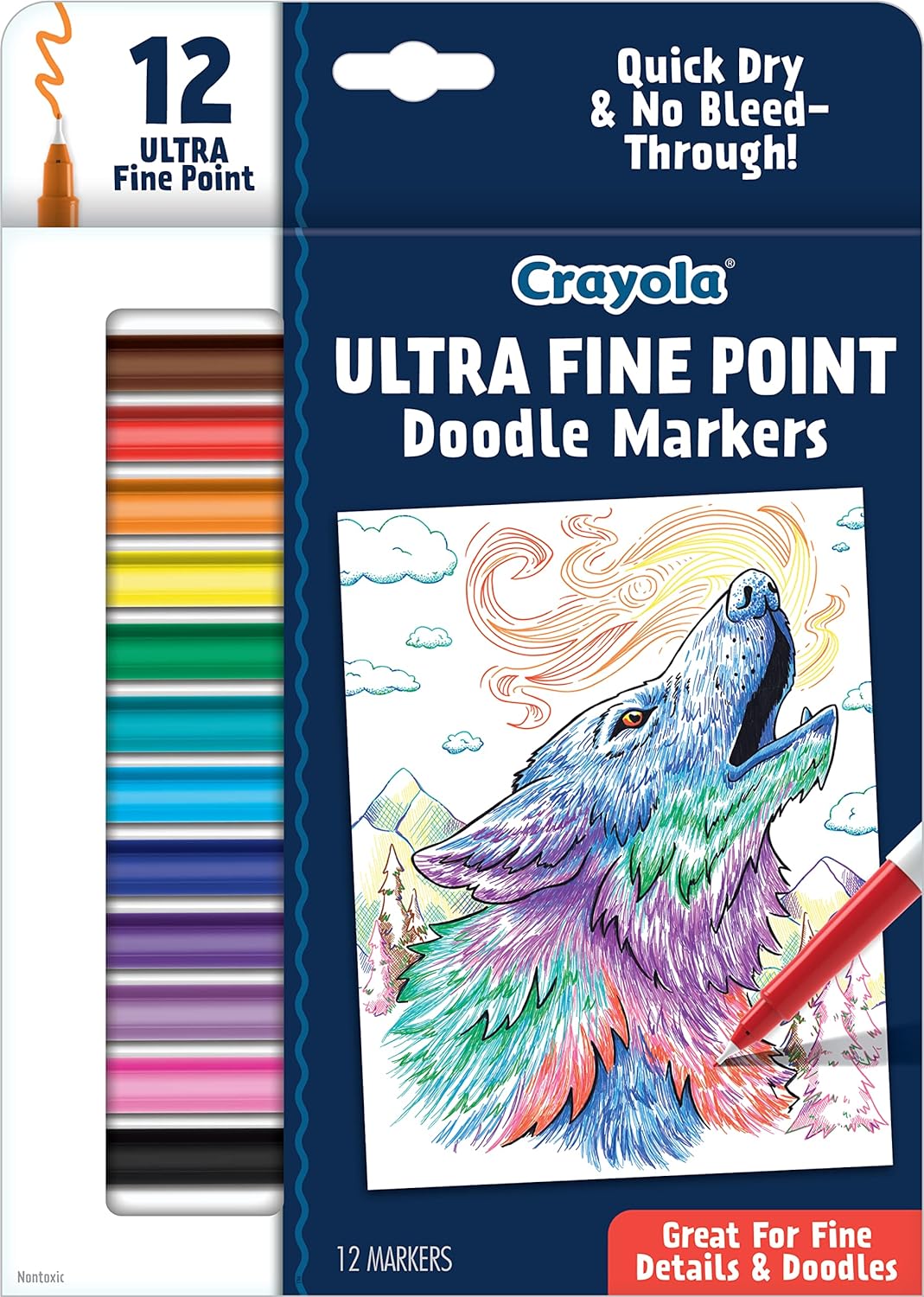 كرايولا اقلام تحديد ذو رأس دقيق للغاية رسم و تلوين Crayola