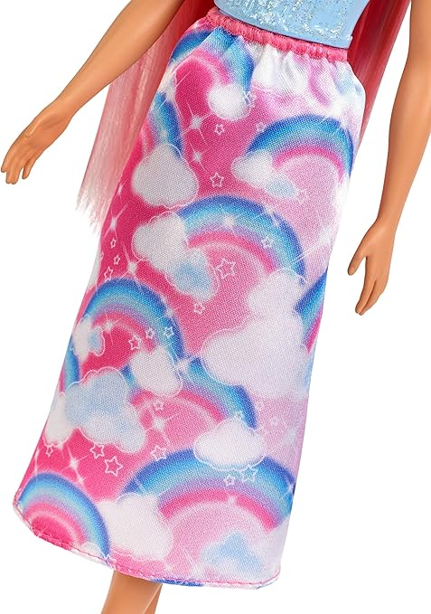باربي دمية الاميرة ذات الشعر الزهري دمية مع اكسسوارات Barbie