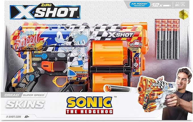 اكس شوت مسدس سكينز دريد سونيك بولك مسدسات مطاطية Zuru