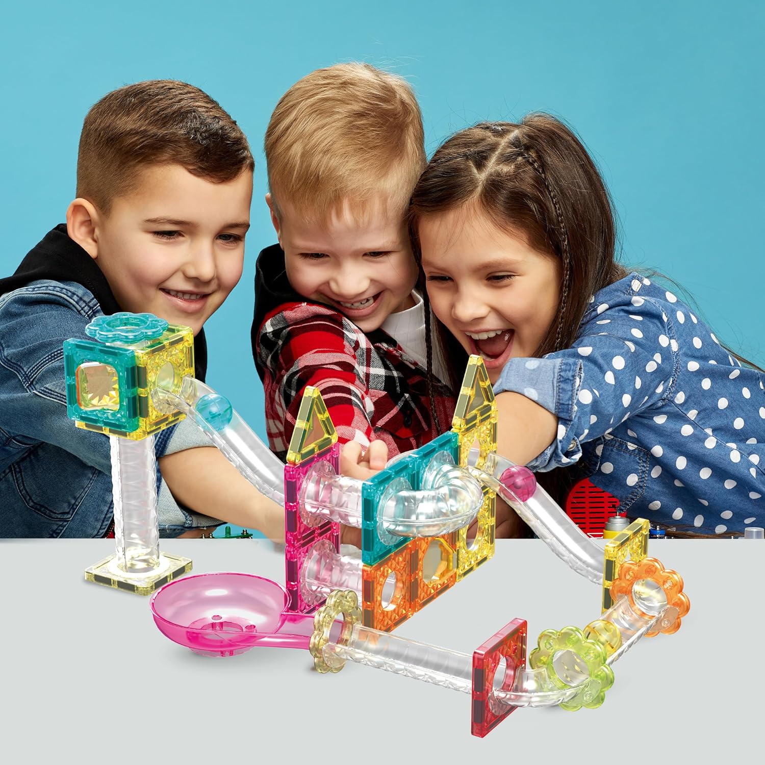 بيكاسو تايلز مكعبات بناء مغناطيسية 45 قطعة مكعبات المغناطيس Picasso Tiles