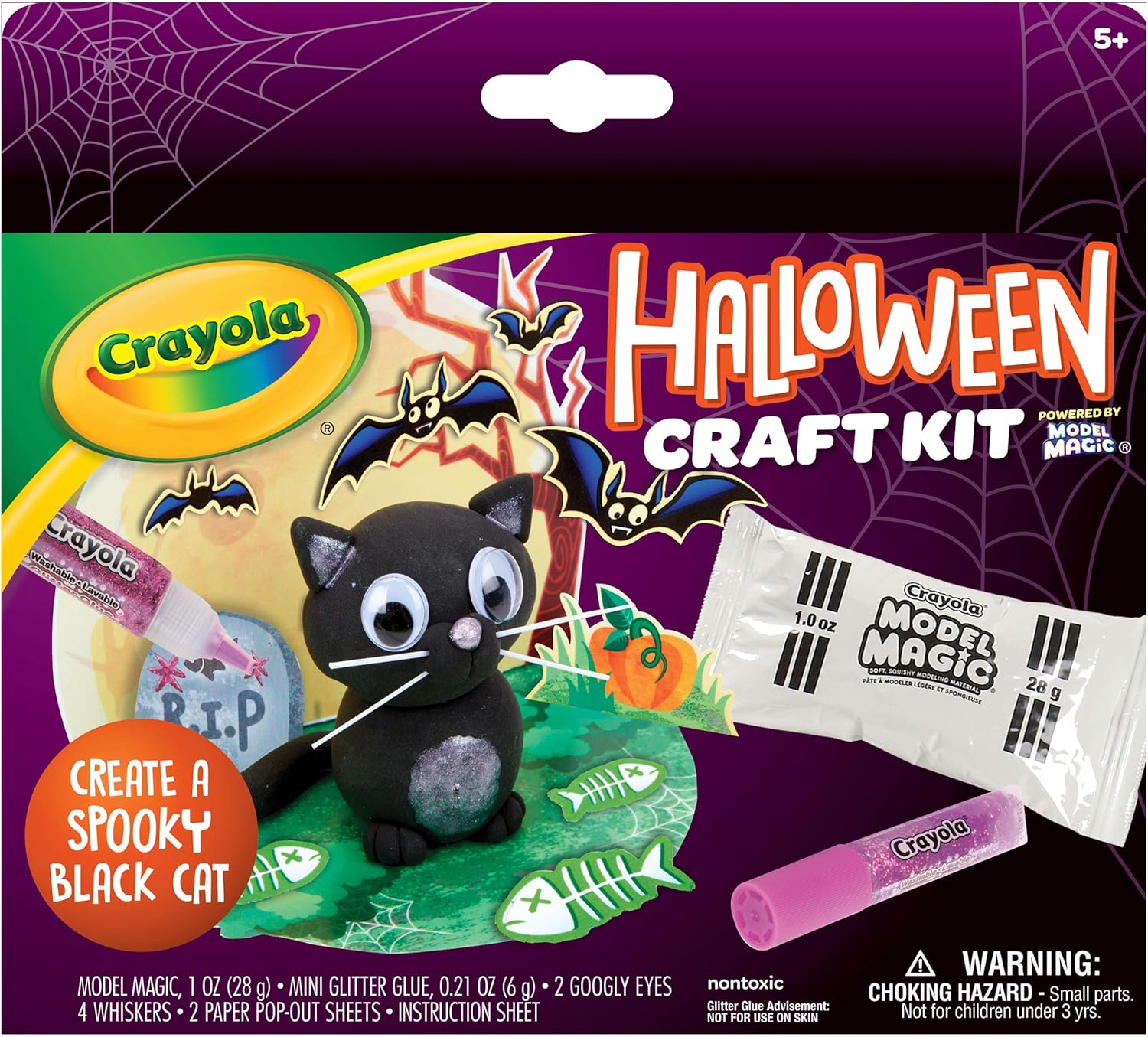 كرايولا الحرف اليدوية بتصميم قطة سوداء رسم و تلوين Crayola