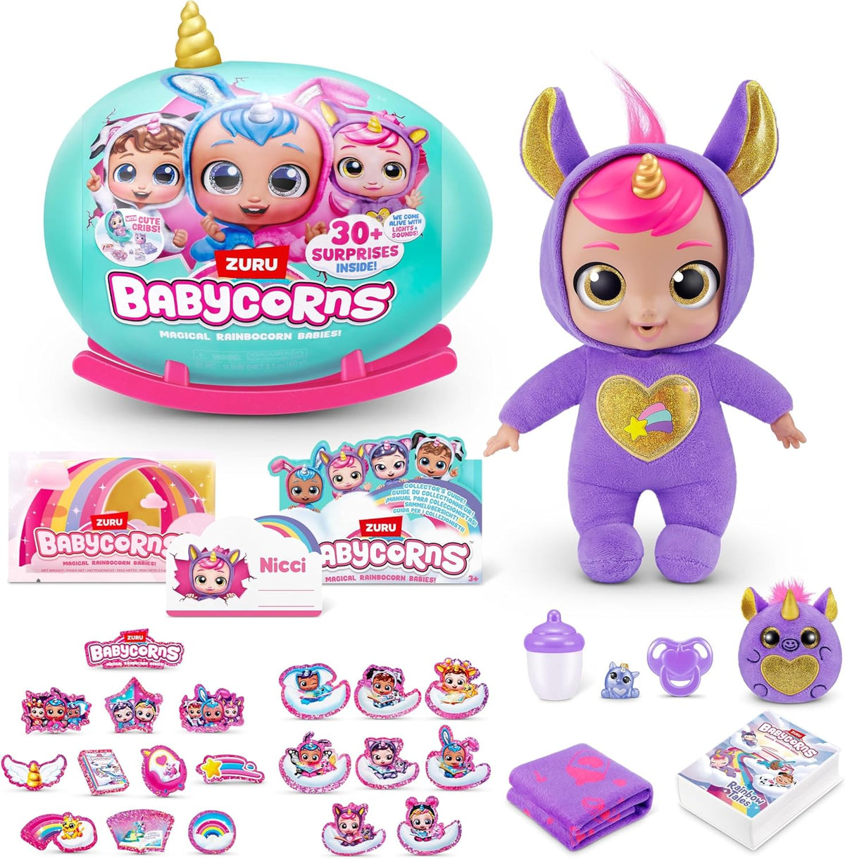 زورو لعبة مفاجأة بيبي كورنز اشكال متنوعة مع 30 مفاجأة الالعاب القطنية Zuru