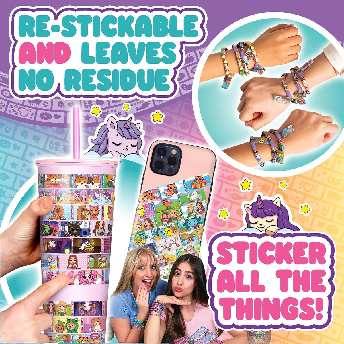 ستيكي رولز آنا وإيرين سوار ملصقات الخرز والاكسسوارات Sticki Rolls