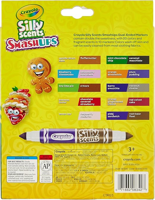 كرايولا قلام ماركر سيلي سينتس سماش المعطرة الملونة 10 قطع رسم و تلوين Crayola
