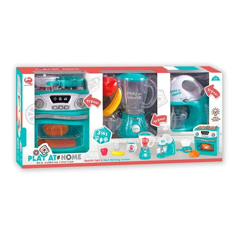 مجموعة لعب أدوات المطبخ 3 في 1 ألعاب المطابخ LOCAL