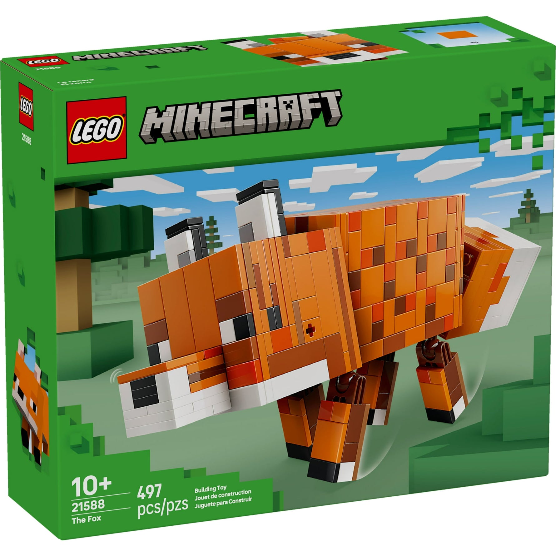 ليجو 21588 ماين كرافت تزيين الثعلب مكعبات التركيب LEGO