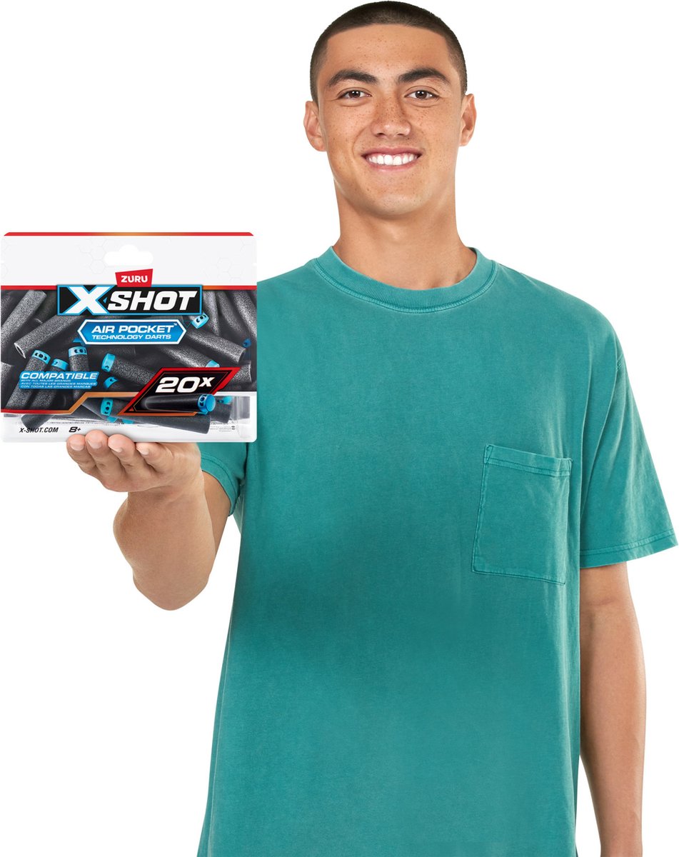 إكس شوت سهام إكسل القابلة لإعادة التعبئة 20 قطعة مسدسات مطاطية Zuru